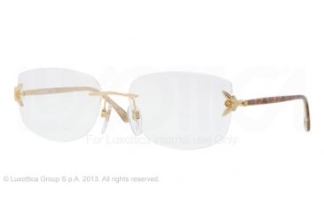 Image of Luxottica LU2297B Eyeglass Frames F242-56 - Glossy Gold Frame