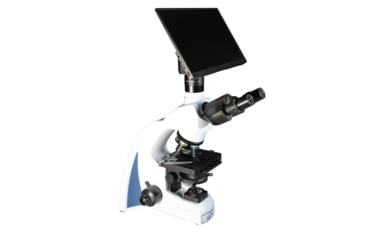 Image of LW Scientific Trinocular Microscope with BioVID 1080 Camera and 13 in Monitor, iNM-T4BV-iPL3