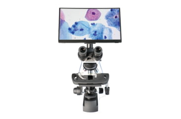 Image of LW Scientific Trinocular Microscope with BioVID 1080 Camera and 13 in Monitor, iNM-T4BV-iPL3