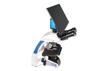Image of LW Scientific Trinocular Microscope with BioVID 1080 Camera and 13 in Monitor, iNM-T4BV-iPL3
