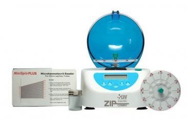 Image of LW Scientific ZipCombo Centrifuge,White w/12-place Microhematocrit Rotor 40mm Tubes ZCC-12HD-40T3