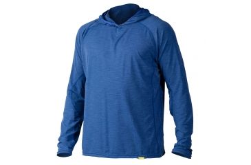 Image of NRS Men's H2Core Silkweight Hoodie-Nautical Blue Heather-Medium