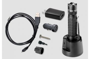 Image of Maglite Mag-Tac Rechargeable LED Flashlight w/Crown Bezel Head,Black,543 Lumens TRM1RA4