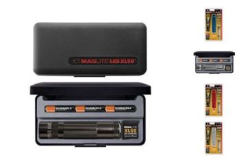 Image of MagLite XL50 LED Compact Adjustable Flashlights with Strobe, Black, Blue, Gray, Red, Silver