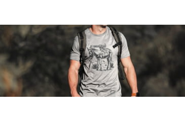 Image of Magpul Industries Burro CVC Graphic T-Shirts - Mens, Stone Gray Heather Cotton/Polyester Short Sleeve, Medium, MAG1528-041-M