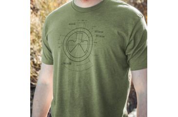 Image of Magpul Industries Engineered CVC T-Shirt, Olive Drab Heather, Small, MAG1118-317-S