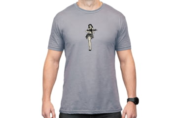 Image of Magpul Industries Hula Girl CVC Graphic T-Shirts - Men's, Stone Gray Heather Cotton/Polyester Short Sleeve, 3XL, MAG1117-041-3XL