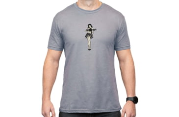 Image of Magpul MAG1117-041-L Hula Girl CVC Stone Gray Heather Cotton/Polyester Short Sl