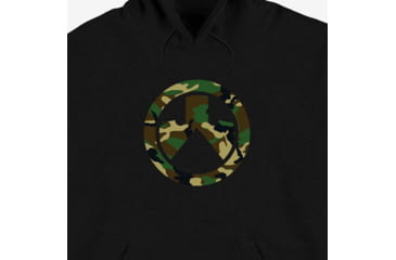 Image of Magpul Industries Woodland Camo Icon Hoodie - Mens, Black, Small, MAG1258-001-S