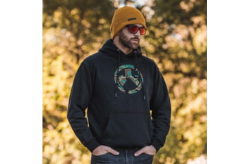 Image of Magpul Industries Woodland Camo Icon Hoodie - Mens, Black, Small, MAG1258-001-S