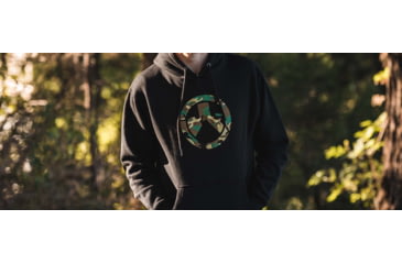 Image of Magpul Industries Woodland Camo Icon Hoodie - Mens, Black, Small, MAG1258-001-S