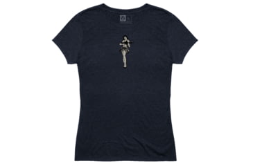 Image of Magpul Industries Hula Girl Tri-Blend T-Shirt, Navy, Extra Small, MAG1124-410-XS 
