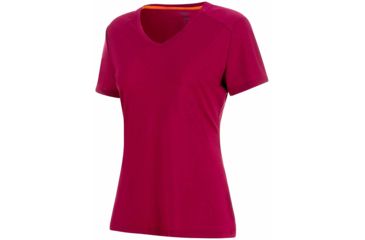 Image of Mammut Alvra T-Shirt - Womens, Beet, Large, 1017-00161-3490-115