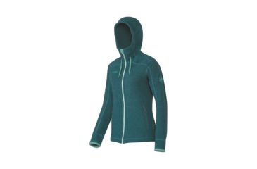 Image of Mammut Arctic Hooded Midlayer Jacket - Women's-Dark Pacific-Small