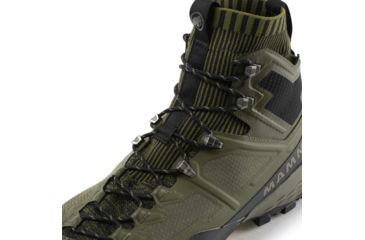Image of Mammut Ducan Knit High GTX Backpacking Boots - Mens, Dark Olive/Black, 10 US, 3030-03490-4027-1090