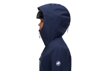 Image of Mammut Haldigrat Air HS Hooded Jacket - Womens, Marine/White, Large, 1010-30390-5899-115