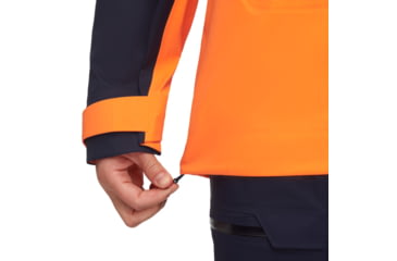 Image of Mammut Haldigrat Air HS Hooded Jacket - Womens, Tangerine/Marine, Large, 1010-30390-2275-115