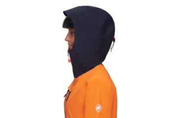Image of Mammut Haldigrat Air HS Hooded Jacket - Womens, Tangerine/Marine, Large, 1010-30390-2275-115