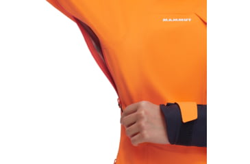 Image of Mammut Haldigrat Air HS Hooded Jacket - Womens, Tangerine/Marine, Large, 1010-30390-2275-115