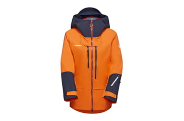 Image of Mammut Haldigrat Air HS Hooded Jacket - Womens, Tangerine/Marine, Large, 1010-30390-2275-115
