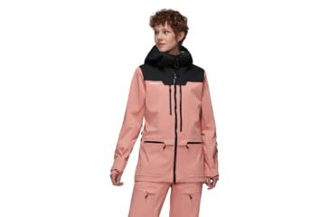 Image of Mammut Haldigrat HS Hooded Jacket - Womens, Quartz Dust/Black, Large, 1010-30371-3784-115