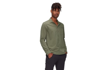 Image of Mammut Lenni Longsleeve Shirt - Mens, Marsh-Dark Marsh, L, 1015-01461-40300-115