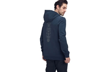 Image of Mammut Logo ML Hoody - Mens, Peacoat Melange Prt3, Large, 1014-02140-50168-115