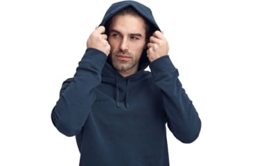 Image of Mammut Logo ML Hoody - Mens, Peacoat Melange Prt3, Large, 1014-02140-50168-115