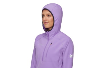 Image of Mammut Madris Light ML Half Zip Hoody - Womens, Lavandin-Black, M, 1014-06060-6441-114