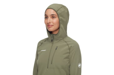 Image of Mammut Madris Light ML Half Zip Hoody - Womens, Marsh-Dark Marsh, S, 1014-06060-40300-113