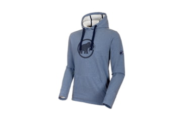 Image of Mammut Logo ML Hoody - Men's, Marine Melange-Marine, M, 1014-01381-5833-114