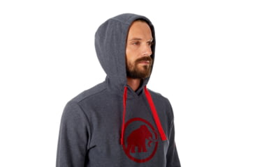 Image of Mammut Logo ML Hoody - Men's, Phantom Melange, XXL, 1014-01381-00158-117