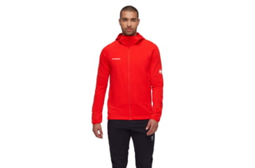 Image of Mammut Massone ML Hooded Jacket - Mens, Mammut Red, M, 1014-06190-3778-114