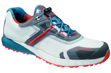 Image of Mammut MTR 201 Dyneema Tech Low Trail Running Shoe - Men's-White/Dark Pacific-8-Medium