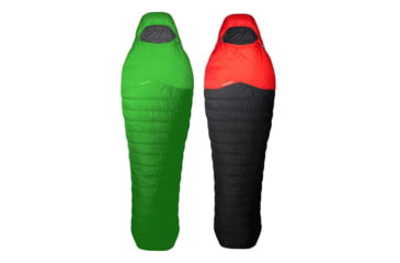 Image of Mammut Nordic Down 3-Season Sleeping Bags, Dark Spring, Graphite Fire