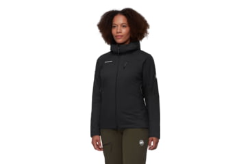 Image of Mammut Rime IN Flex Hooded Jacket - Womens, Black, L, 1013-02141-0001-115
