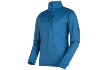 Image of Mammut Runbold ML Half Zip Pull Sweater, Ultramarine Melange, Extra Large, 1040-01600-5968-116