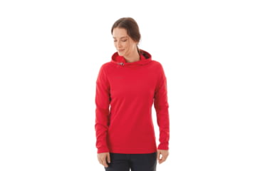 Image of Mammut Runbold ML Hoody - Womens, Ruby, Large, 1014-00460-3149-115