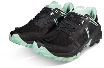 Image of Mammut Sertig TR Low Running Shoe - Mens, Black/Neo Mint, 10.5US, 3030-04940-00733-1105