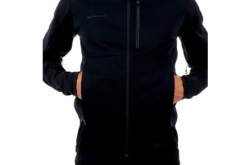 Image of Mammut Ultimate V Hooded Softshell Jacket - Mens, Black-Black, M, 1011-00061-0052-114