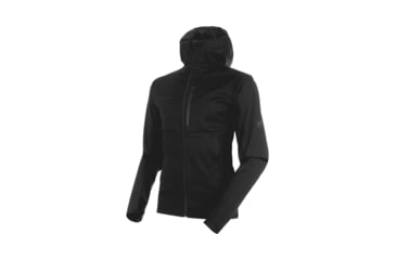 Image of Mammut Ultimate V SO Hooded Jacket - Mens, Black/Black, Extra Large, 1011-00061-0052-116