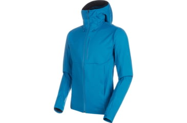 Image of Mammut Ultimate V SO Hooded Jacket - Mens, Sapphire/Wing Teal Melange, 3XL, 1011-00061-50256-118