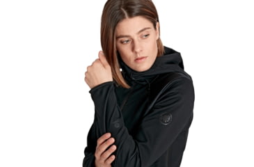 Image of Mammut Ultimate VI SO Hooded Jacket - Womens, Black, Extra Small, 1011-01240-0001-112