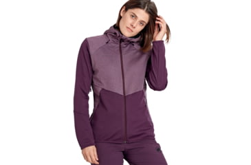 Image of Mammut Ultimate VI SO Hooded Jacket - Women's, Blackberry/Blackberry Melange, Large, 1011-01240-6389-115