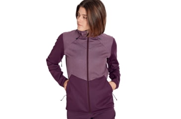 Image of Mammut Ultimate VI SO Hooded Jacket - Women's, Blackberry/Blackberry Melange, Large, 1011-01240-6389-115