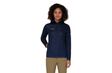 Image of Mammut Ultimate VII SO Hooded Jacket - Womens, Marine, Large, 1011-01810-5118-115