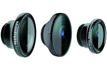 Image of Manfrotto Klyp+ Set of 3 lenses for iPhone 5/5S - Fisheye-Portrait-1.5X-wideangle MOKLYP5S