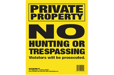 Image of Maple Leaf Press Maple Leaf No Trespassing Sign 1406122, Yellow, NTP-4-25