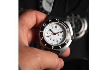 Image of Marathon Arctic Steel Navigator Automatic Unisex Watches, 41mm, Sapphire, 3-Piece Rubber Strap Kit, Black, WW194029SS-0530