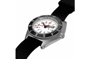 Image of Marathon Arctic Steel Navigator Automatic Unisex Watches, 41mm, Sapphire, Ballistic Nylon Strap, Black, WW194029SS-0501